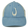 Pop-Up Mākeke - 808 Clothing - Hawaiian Hook Trucker Hat - Vintage Indigo & Tan