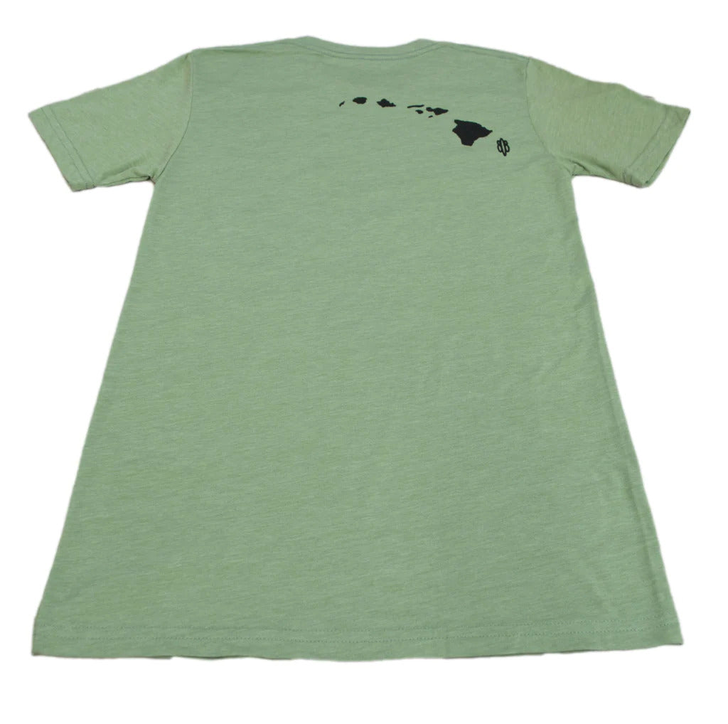 Pop-Up Mākeke - 808 Clothing - Hawaiian Tribal Band Men's Short Sleeve T-Shirt - Heather Green - Front View