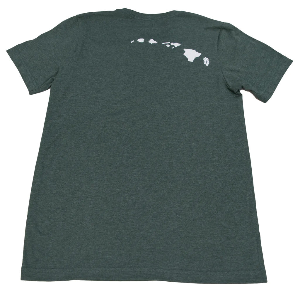Pop-Up Mākeke - 808 Clothing - Honu Tribal Band Men's Short Sleeve T-Shirt - Heather Pine - Front View