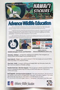 Pop-Up Mākeke - Advance Wildlife Education - Hawai'i Vinyl Stickers - Back View
