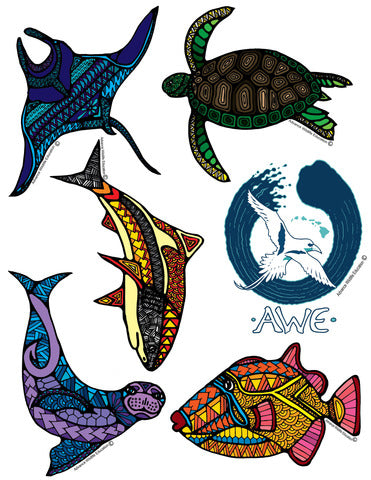 Pop-Up Mākeke - Advance Wildlife Education - Hawaiian Ma Uka Mountain Wildlife Educational Coloring Book