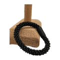 Pop-Up Mākeke - Akalei Designs - Black Matte Round Glass Beads Bracelet - 7.5in