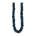 Pop-Up Mākeke - Akalei Designs - Matte Blue Rainbow Dragon Scales Necklace Lei - 32-33in - Close Up