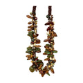 Pop-Up Mākeke - Akalei Designs - Mother & Daughter Two Necklace Set - Green & Brown Picasso Necklaces - Front View