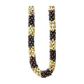 Pop-Up Mākeke - Akalei Designs - Picasso Yellow and Metallic Brown Dragon Scales Necklace  - 29in-30in - Close Up