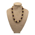 Pop-Up Mākeke - Akalei Designs - Red and Yellow Picasso Beaded Scales Necklace Lei - 21in
