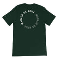 Pop-Up Mākeke - Aloha Ke Akua Clothing - Mahalo Ke Akua Short Sleeve T-Shirt - Forest Green - Back View