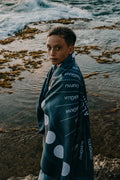 Pop-Up Mākeke - Aloha Modern - Helu Pō Blanket - In Use