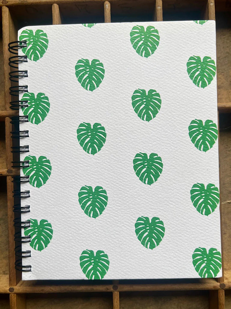 Pop-Up Mākeke - Bradley & Lily - Monstera Small Spiral Notebook