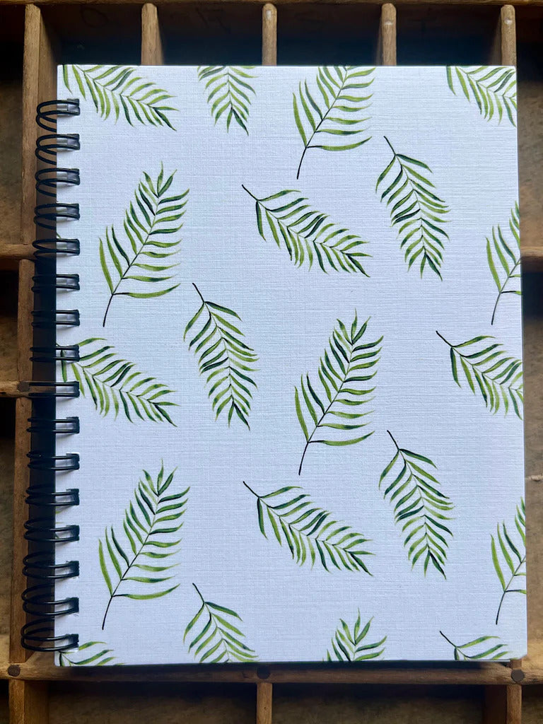 Pop-Up Mākeke - Bradley & Lily - Palm Fronds Small Spiral Bound Notebook