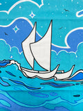 Pop-Up Mākeke - Cultivate Hawai'i -  Hokule'a Tea Towel - Design