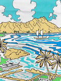 Pop-Up Mākeke - Cultivate Hawai'i - Waikiki Tea Towel - Design
