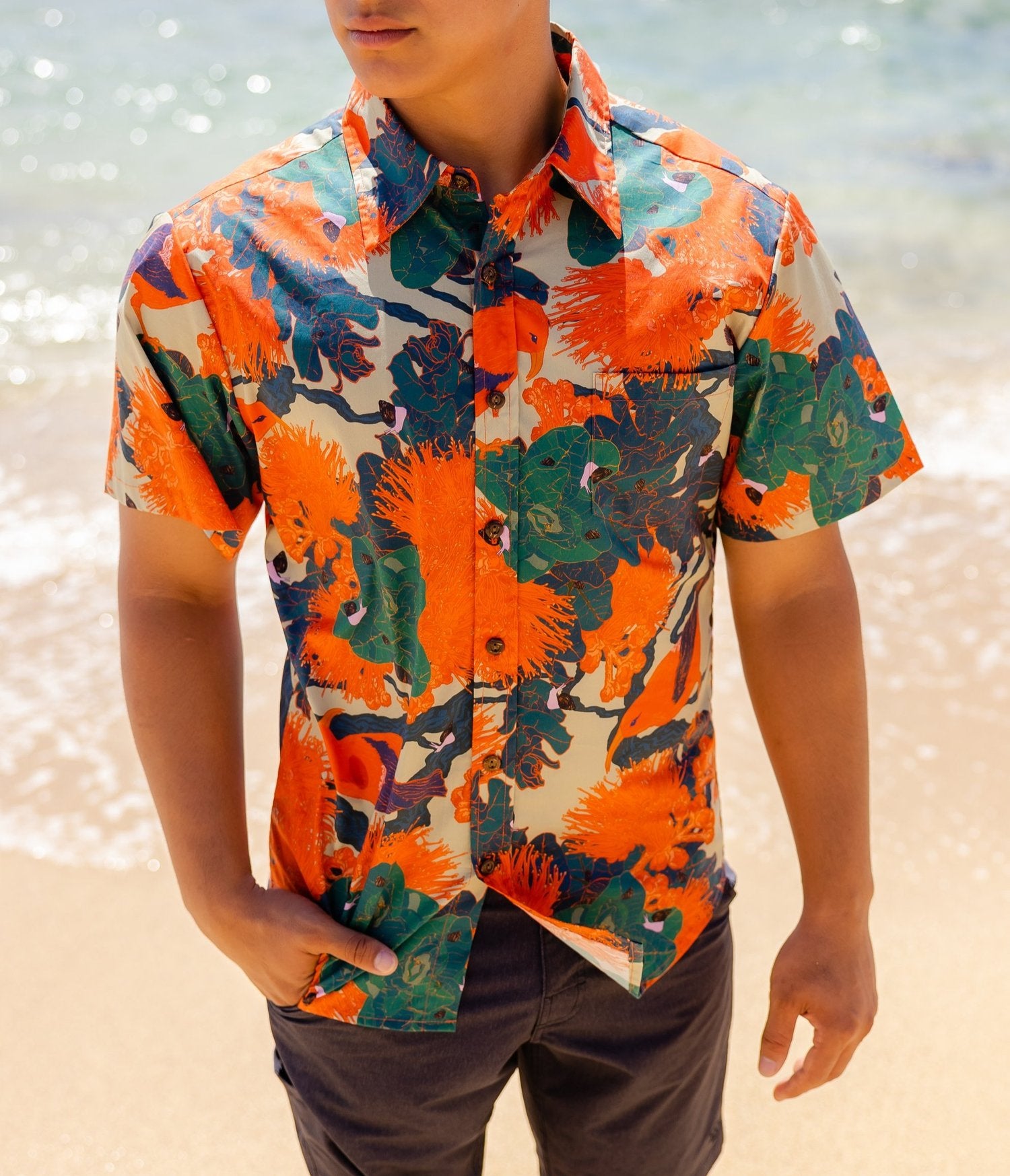 Kaniakapūpū Lehua 'Alani Men's Aloha Shirt | Nā Mea Hawaiʻi - Nā