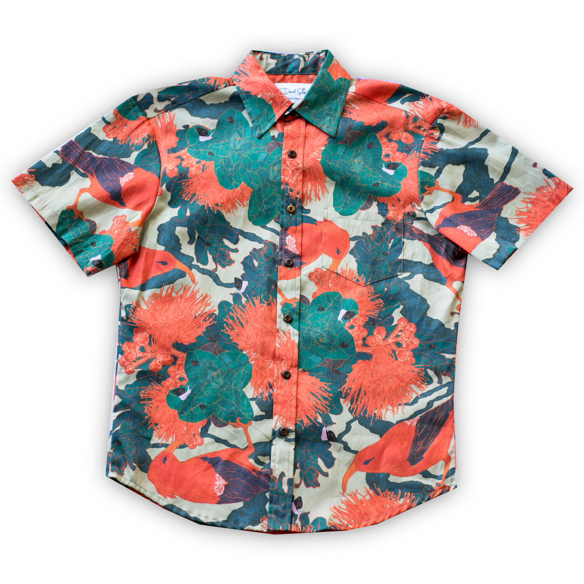 Pop-Up Mākeke - David Shepard Hawaii - Kaniakapūpū Lehua 'Alani Men's Aloha Shirt