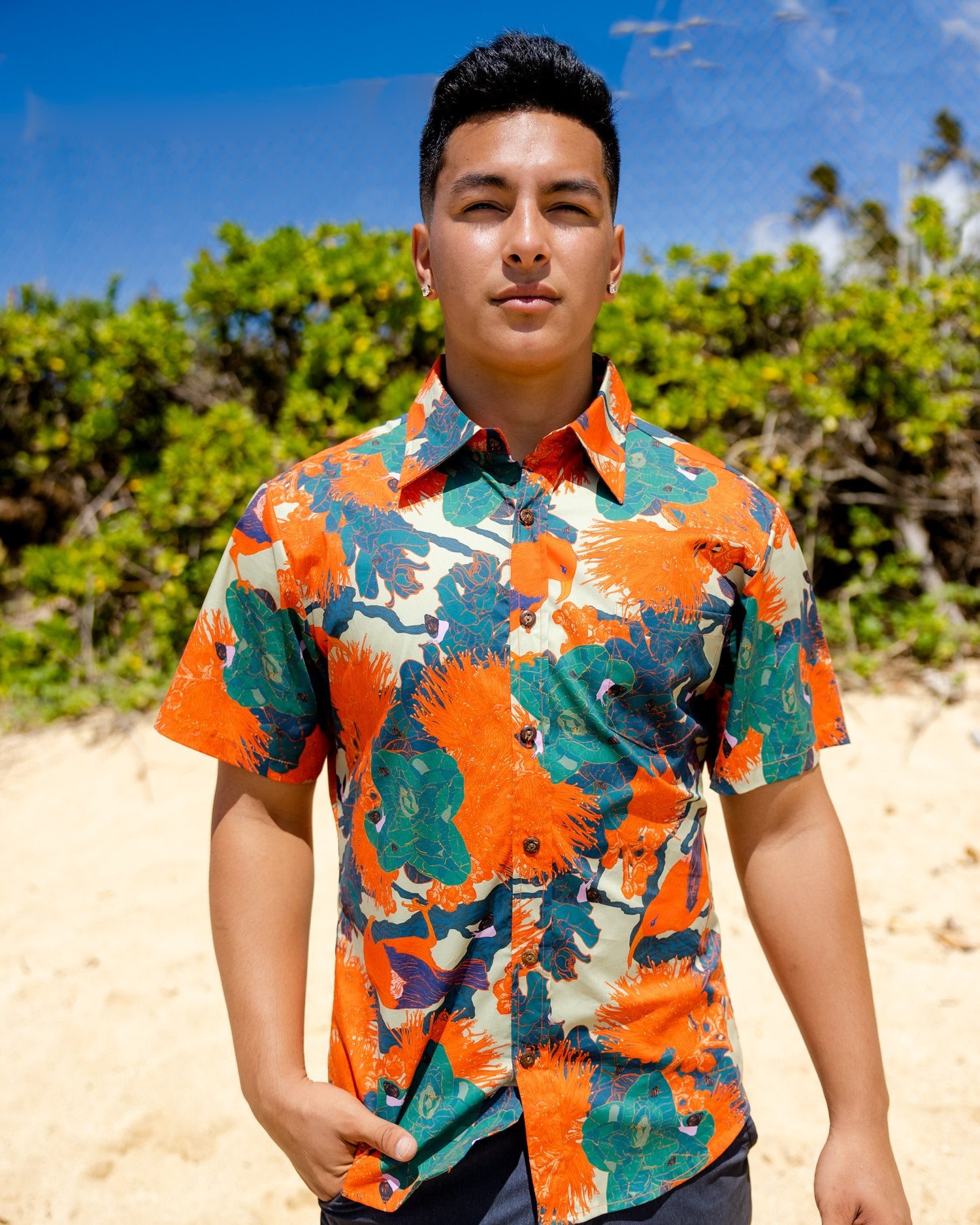 Kaniakapūpū Lehua 'Alani Men's Aloha Shirt | Pop-Up Mākeke - Nā