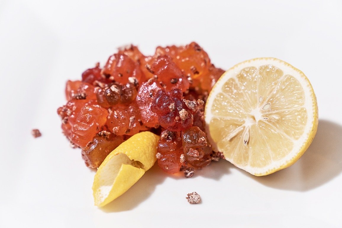 Pop-Up Mākeke - FunDelicious Creations - Li Hing Lemon Peel Gummy Bears - Front View