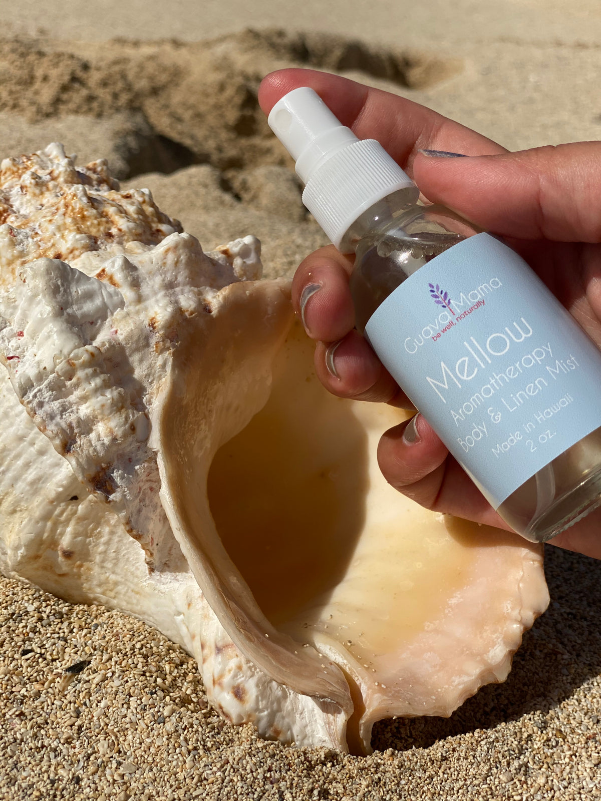 Pop-Up Mākeke - Guava Mama - Mellow Aromatherapy Linen & Body Mist - Front View