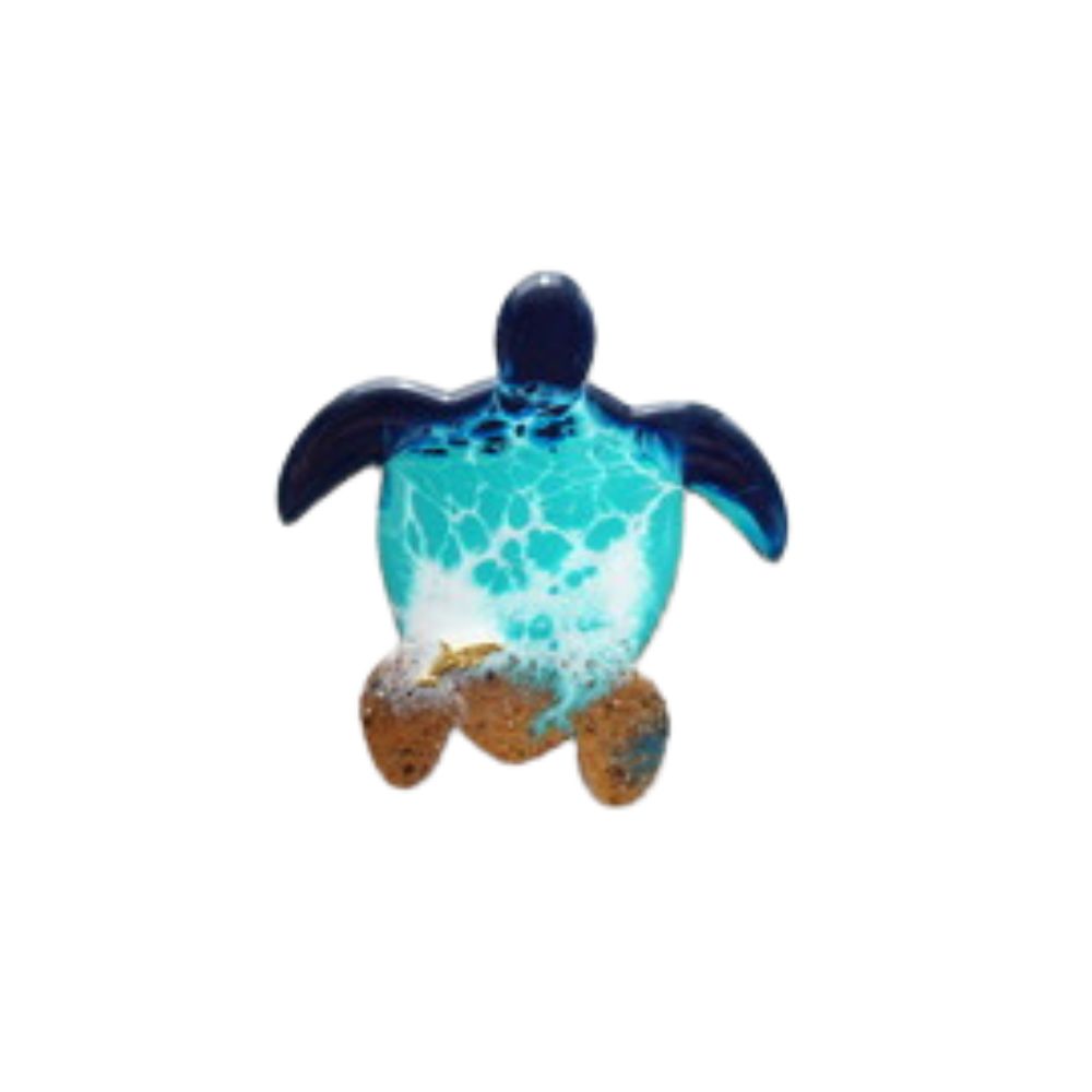 Pop-Up Mākeke - HI Darling Shop - Ocean Resin Magnet - Turtle