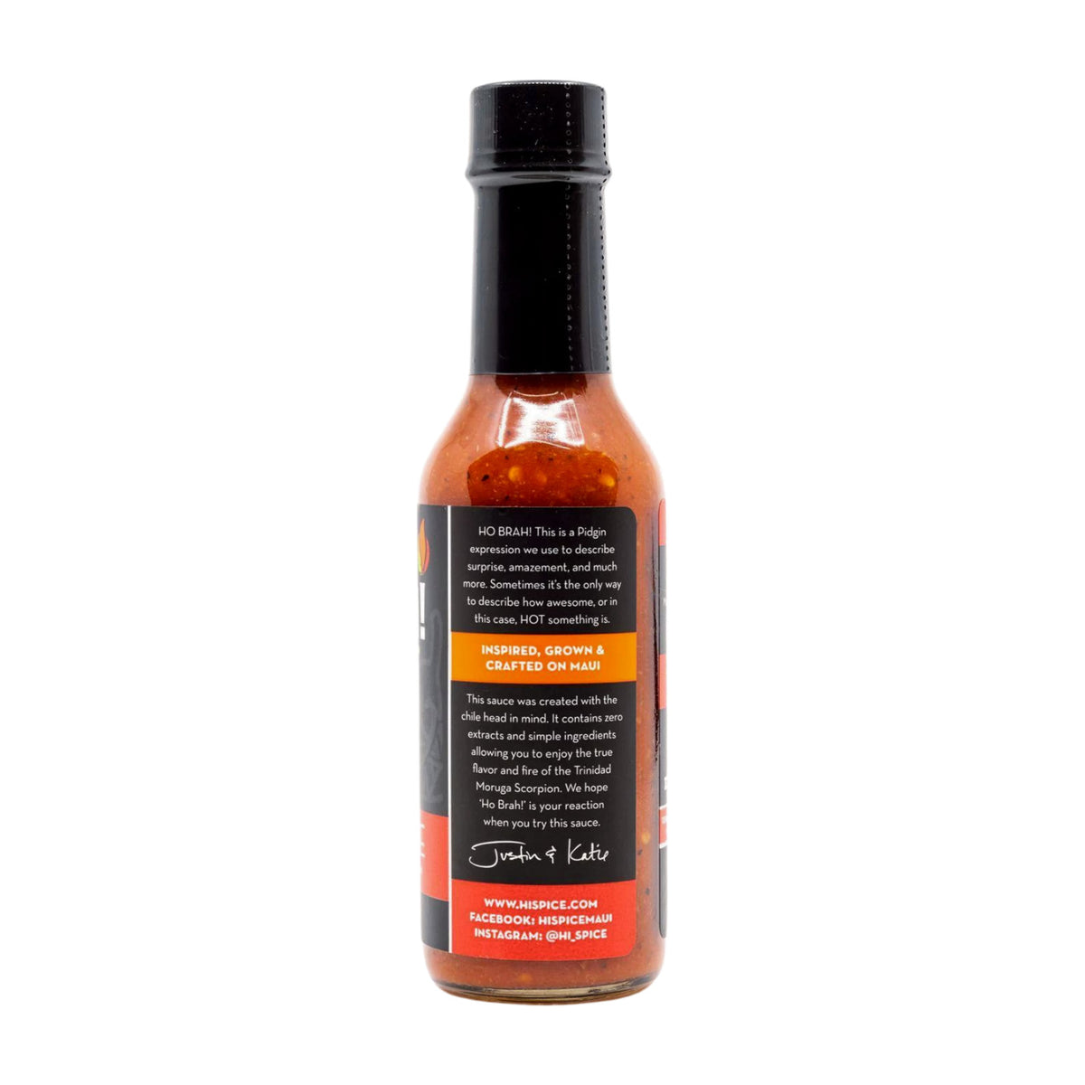 Pop-Up Mākeke - HI Spice - Ho Brah! Hot Sauce - Side View