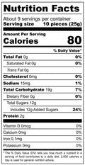 Pop-Up Mākeke - Hawaii Candy Factory - Noms Gummy Bear Bag - Nutritional Facts