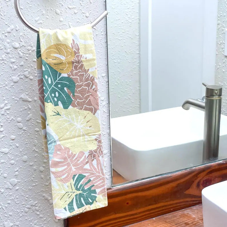 Multipurpose Tea Towel - Boho Tropical Plants