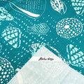 Multipurpose Tea Towel - Turquoise Shells