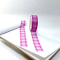 Pop-Up Mākeke - Hinu Rise - Palaka Washi Tape Roll - Pink