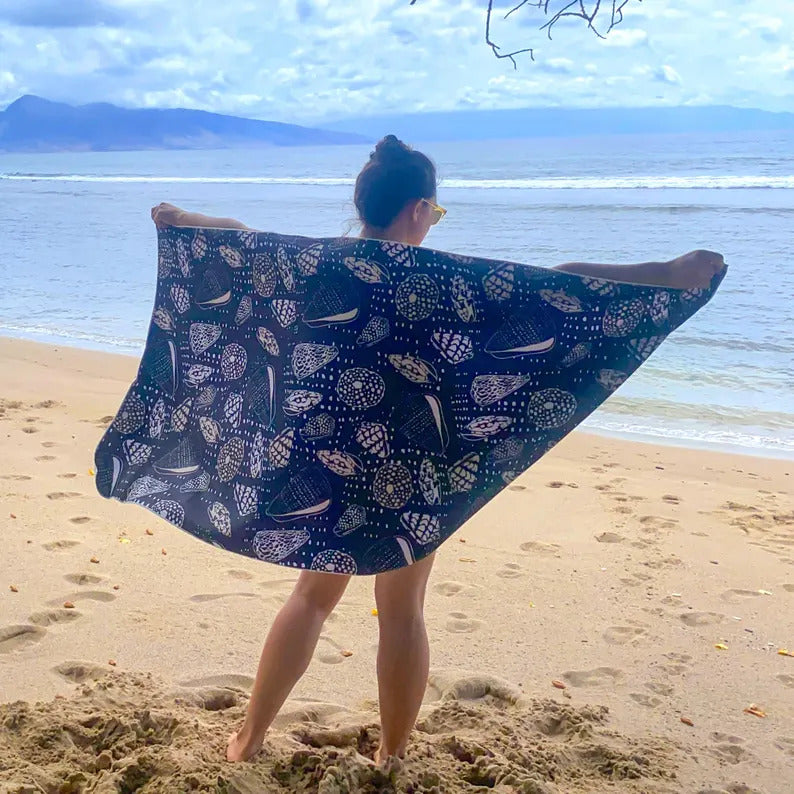 Reversible Beach Towel - Mixed Shells