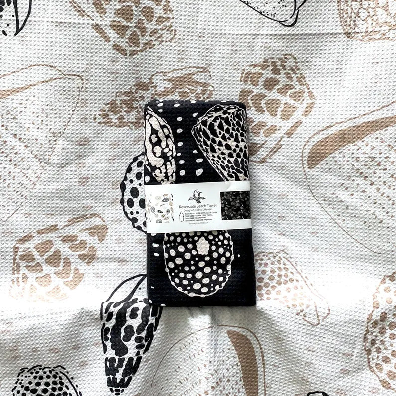 Reversible Beach Towel - Mixed Shells