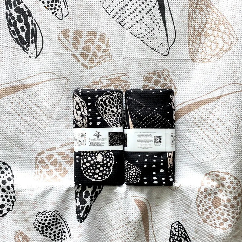 Reversible Beach Towel - Mixed Shells