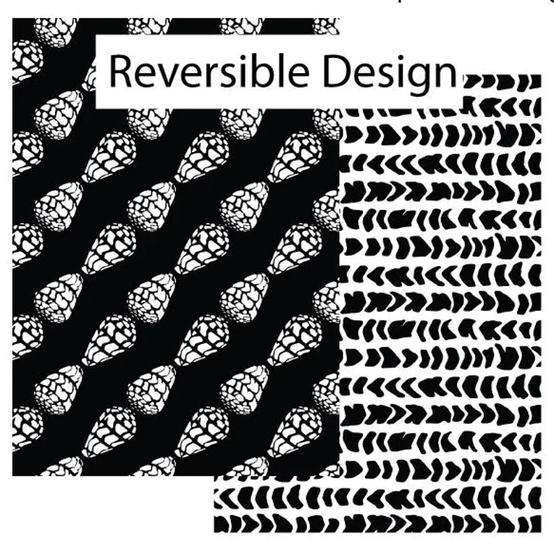 Reversible Hand Towel - Black Hebrew Cone