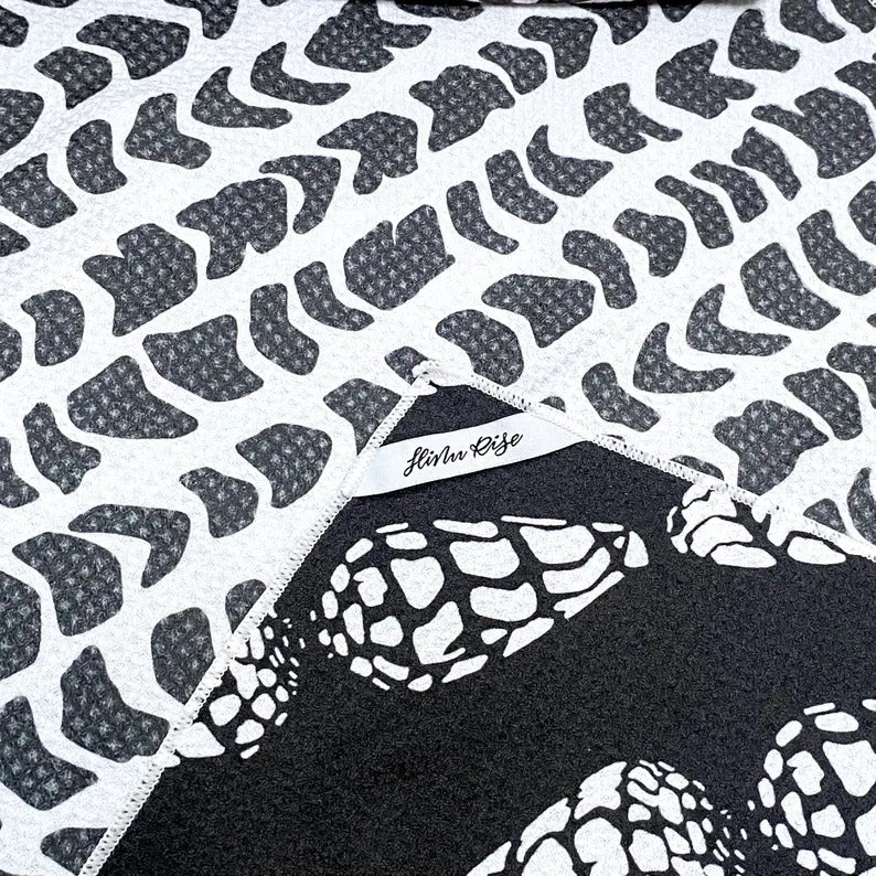 Reversible Hand Towel - Black Hebrew Cone