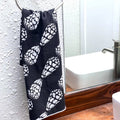 Reversible Hand Towel - Black Hebrew Cone