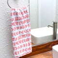 Reversible Hand Towel - Coral Hebrew Cone