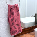 Pop-Up Mākeke - Hinu Rise - Reversible Hand Towel - Tossed Shells - In Use