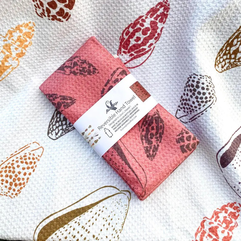 Pop-Up Mākeke - Hinu Rise - Reversible Hand Towel - Tossed Shells