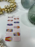 Gel Nail Strips - Meek Nest x Iwi Nails: Ānuenue (Rainbow) Raindrops [Keiki/Kids]