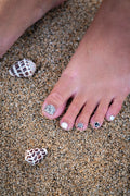 Pop-Up Mākeke - Iwi Nails - Pedicure Gel Nail Strips - Pūpū Pōniuniu 1 (Hebrew Cone) - Close Up