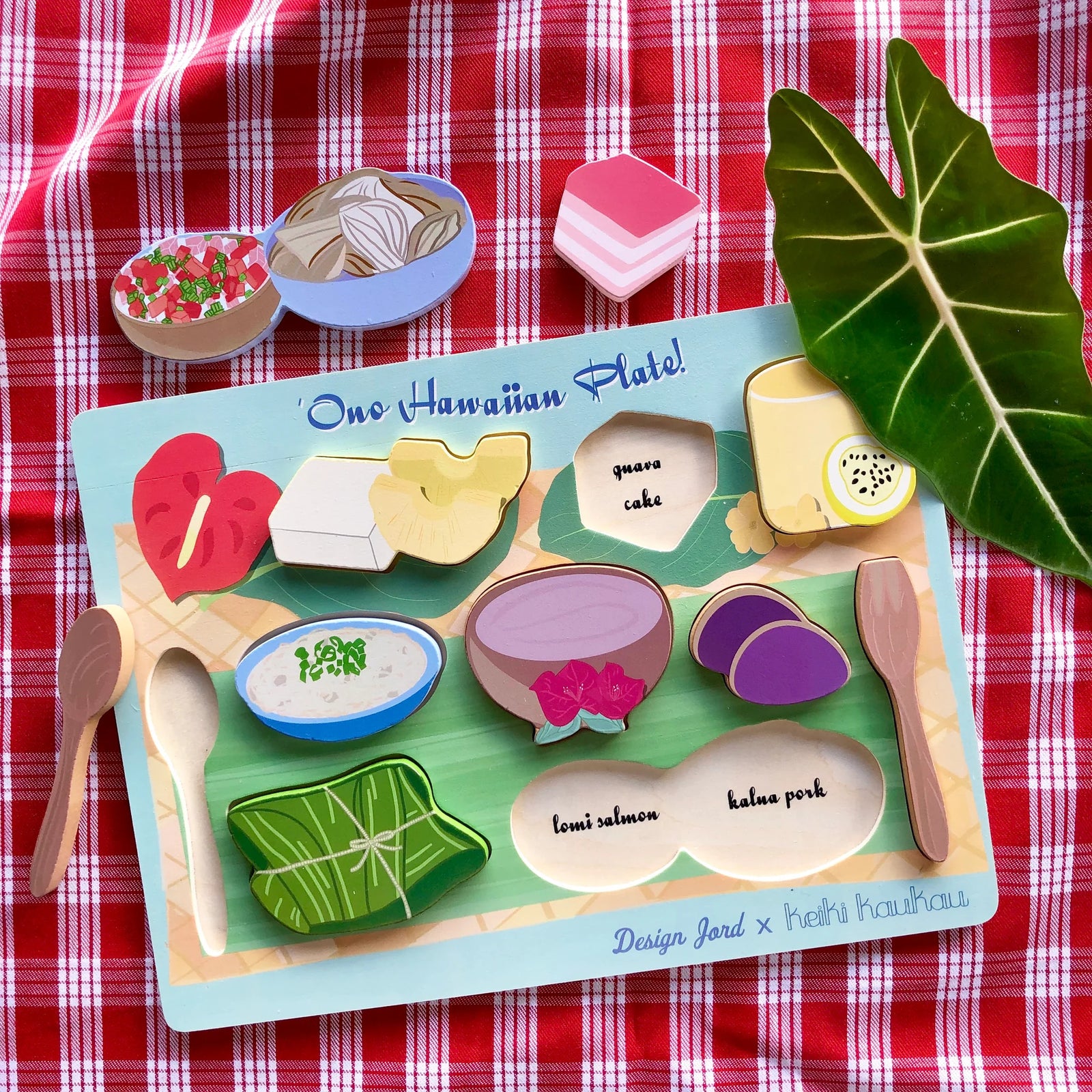 Pop-Up Mākeke - Keiki Kaukau - Chunky Hawaiian Plate Wood Puzzle