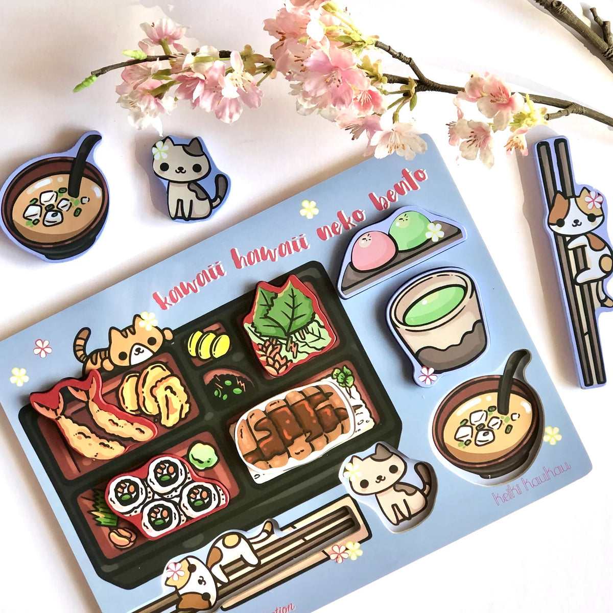 Pop-Up Mākeke - Keiki Kaukau - Japanese Bento Chunky Wood Puzzle