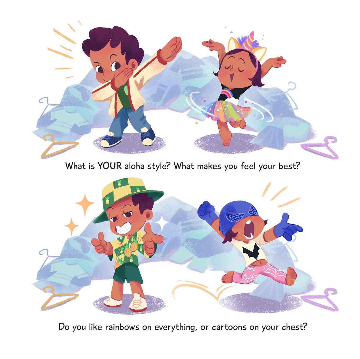 Pop-Up Mākeke - Keiki Kaukau - My Aloha Style Board Book - Inside