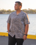 Pop-Up Mākeke - Kini Zamora - Silversword Aloha Shirt - Black & White