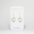 Pop-Up Mākeke - Laha'ole Designs - Pīkake Threader 14k Gold Fill Earrings