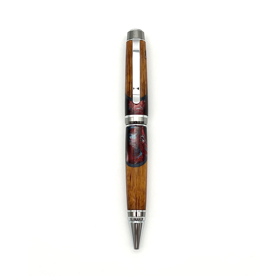 Pop-Up Mākeke - Lau Lau Woodworks - Designer Cigar Ballpoint Pen - Style #1 - Front View
