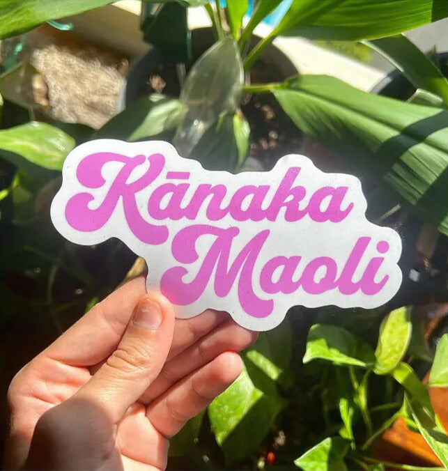 Kanaka Maoli Sticker - Pink