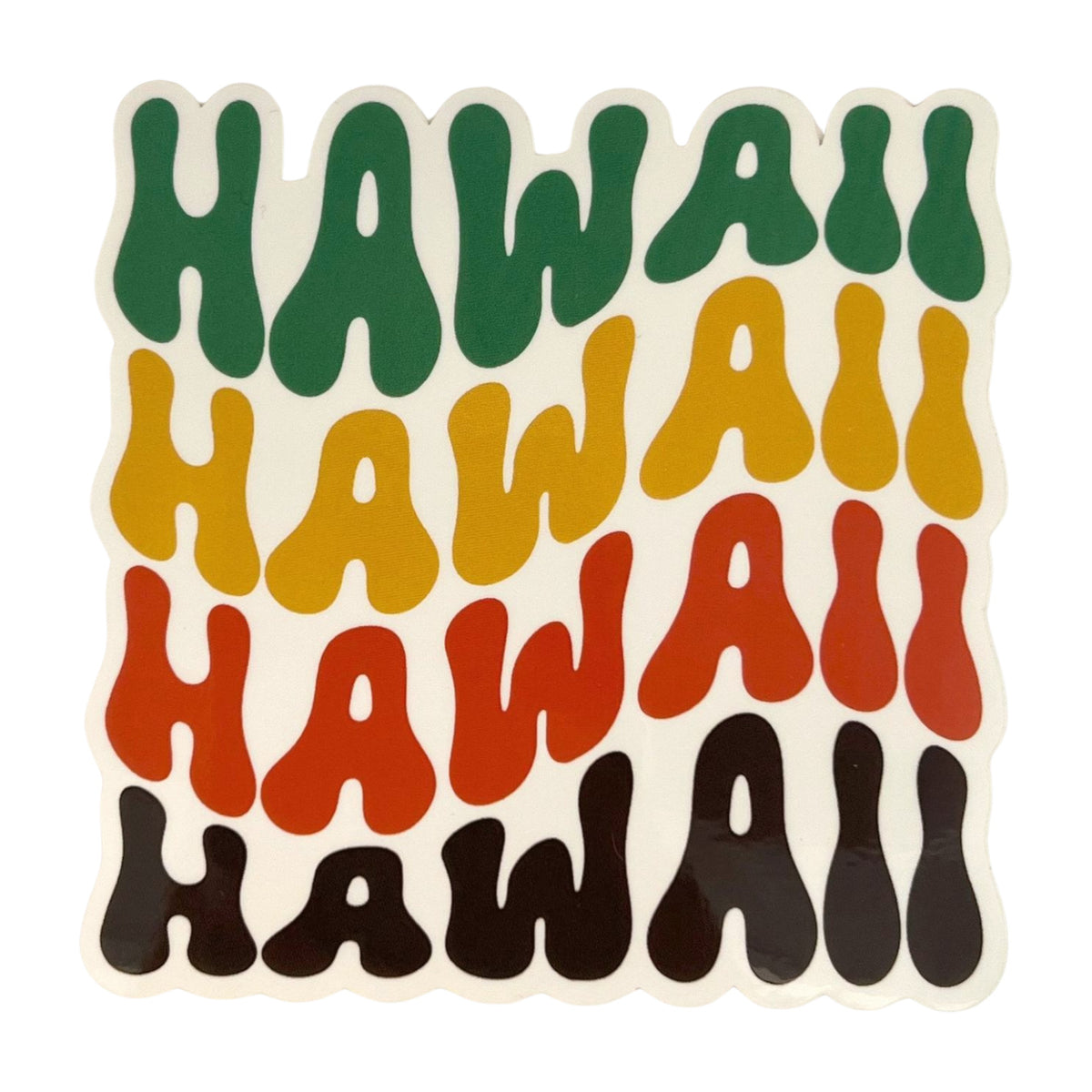 Pop-Up Mākeke - Mahea Leah - Stacked Hawaii Sticker - Front View