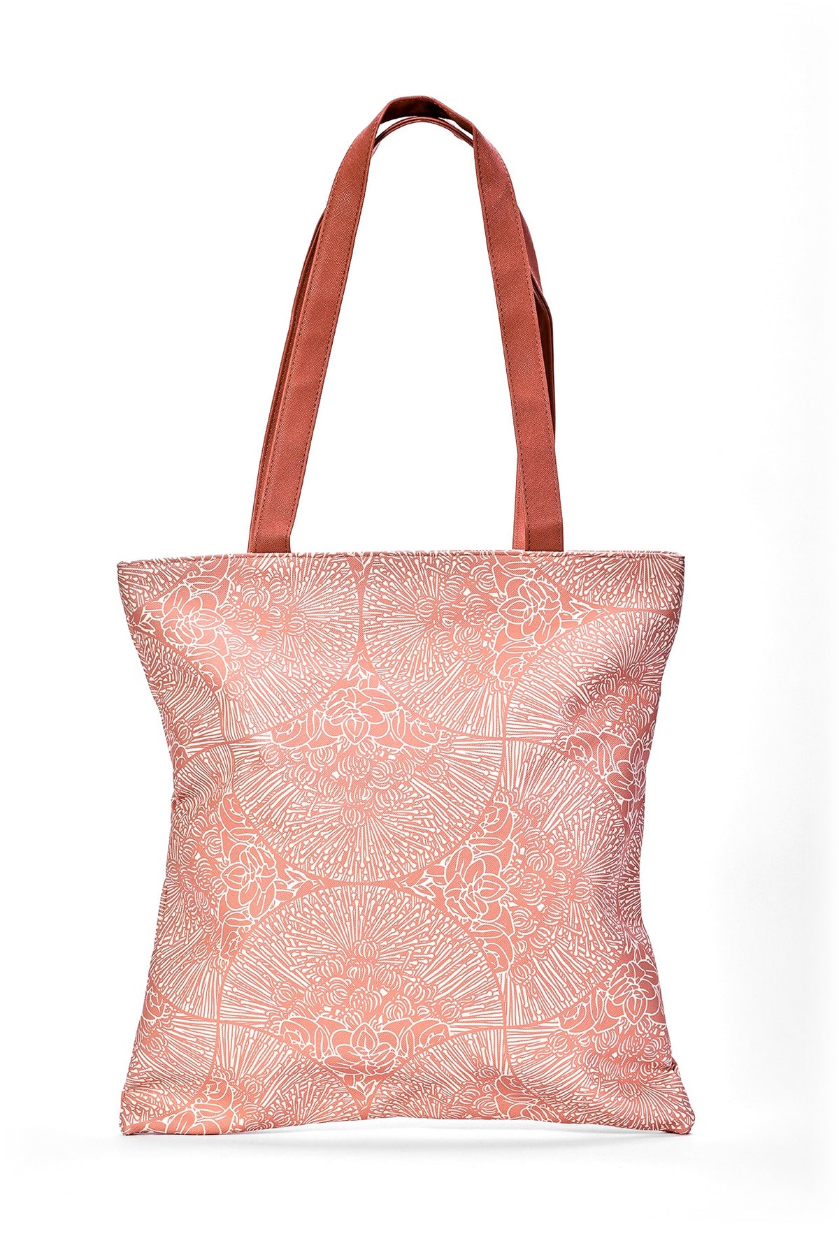 Puke (Book) Tote Bag - Wai Pua Lehua in Coconut Milk & Muted Clay