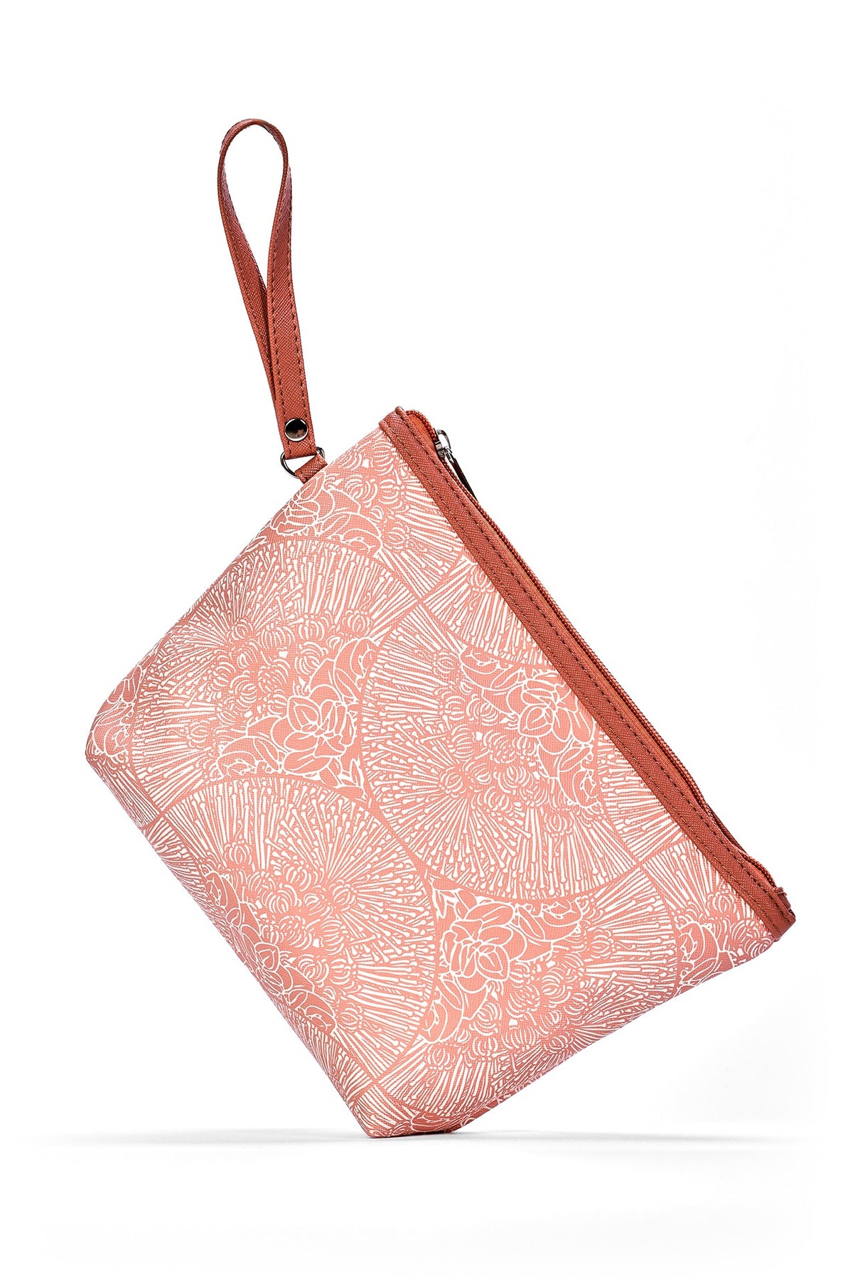 Zip Pouch - Wai Pua Lehua in Coconut Milk & Muted Clay