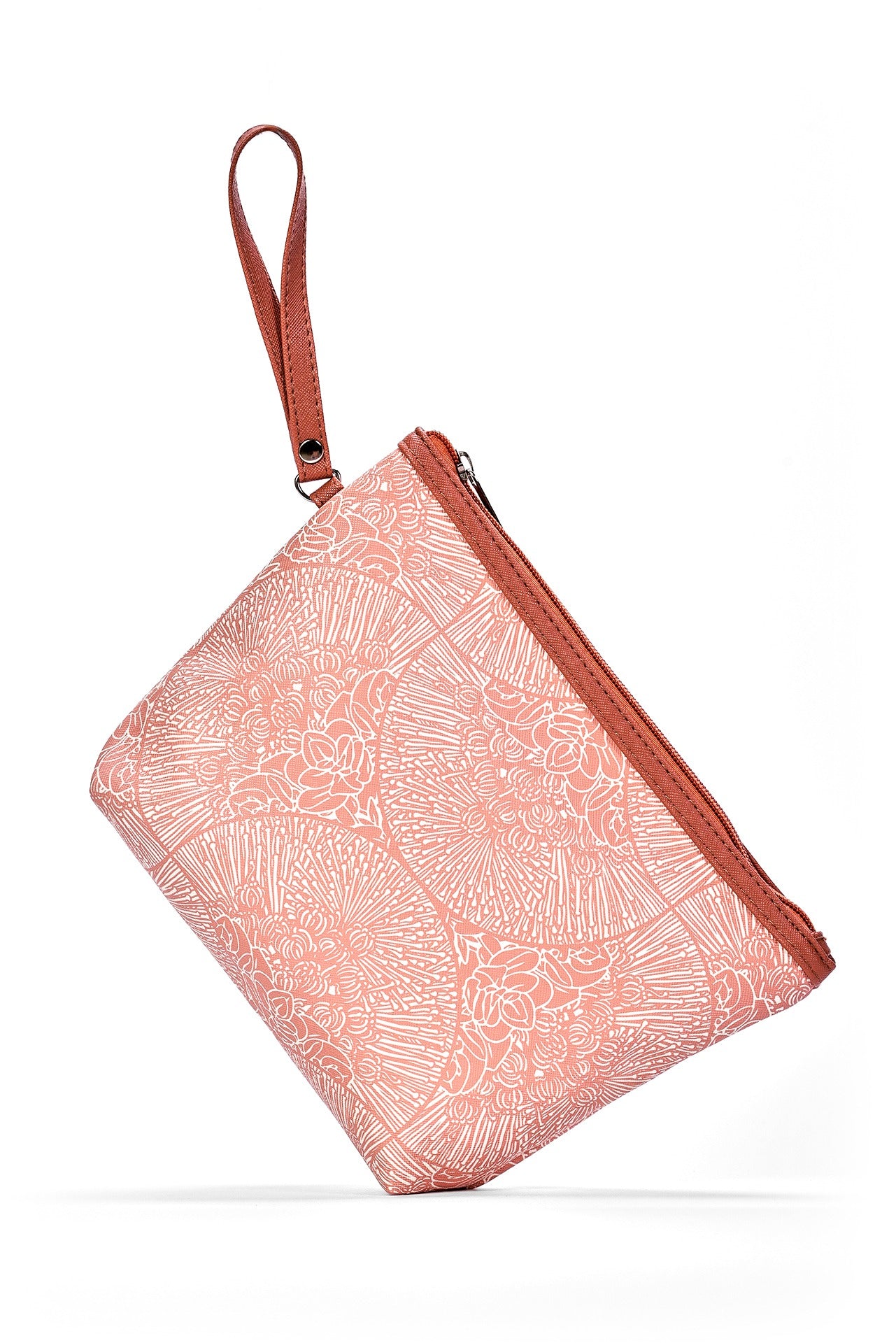 Zip Pouch - Wai Pua Lehua in Coconut Milk & Muted Clay