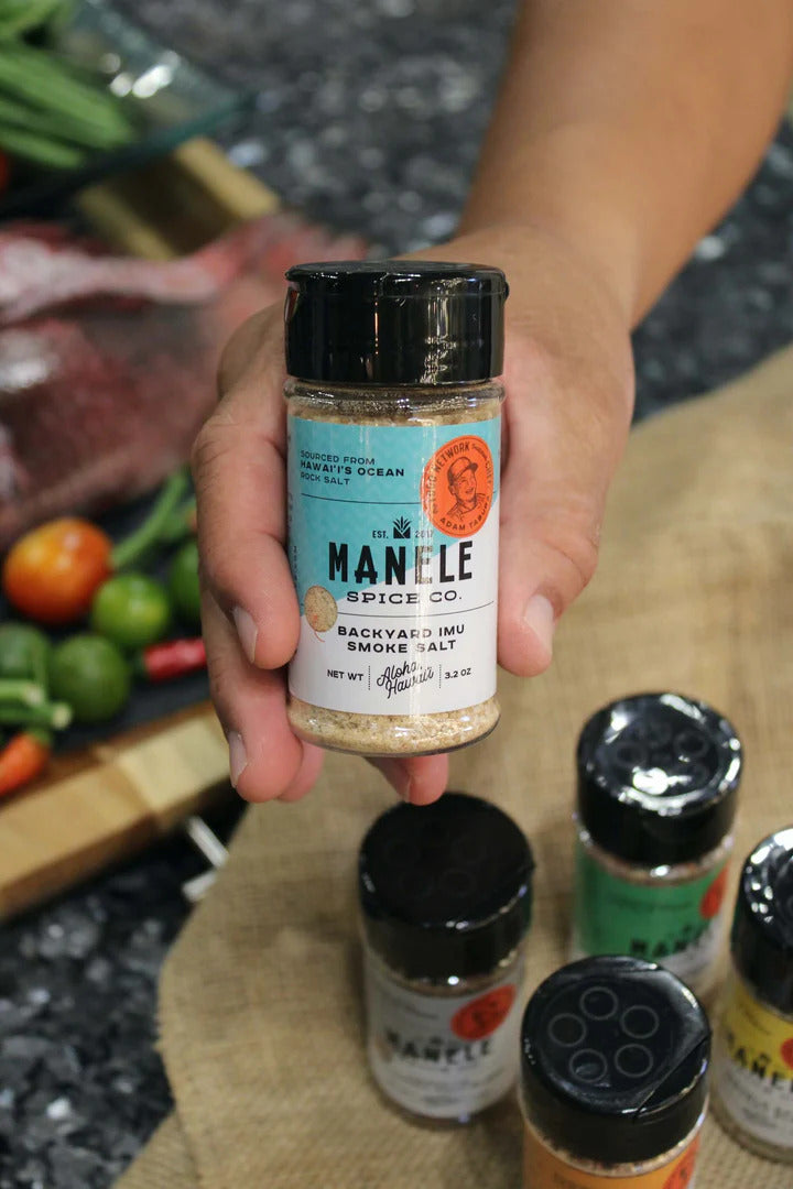 Pop-Up Mākeke - Manele Spice Co. - Backyard Imu Smoke Salt - Front View